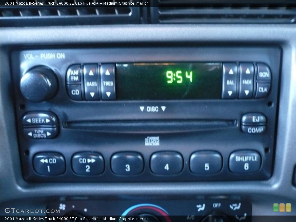 Medium Graphite Interior Controls for the 2001 Mazda B-Series Truck B4000 SE Cab Plus 4x4 #45642265