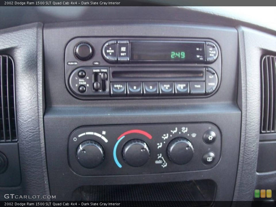 Dark Slate Gray Interior Controls for the 2002 Dodge Ram 1500 SLT Quad Cab 4x4 #45643037
