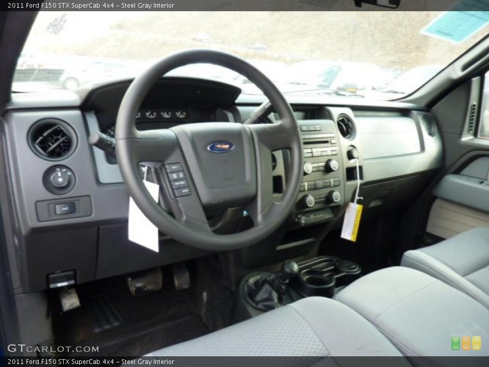 Steel Gray Interior Dashboard for the 2011 Ford F150 STX SuperCab 4x4 #45644333