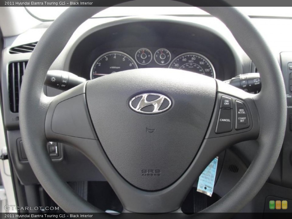 Black Interior Steering Wheel for the 2011 Hyundai Elantra Touring GLS #45650253