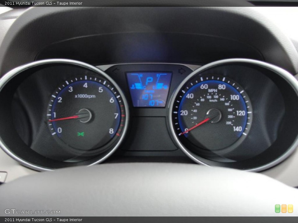 Taupe Interior Gauges for the 2011 Hyundai Tucson GLS #45650673