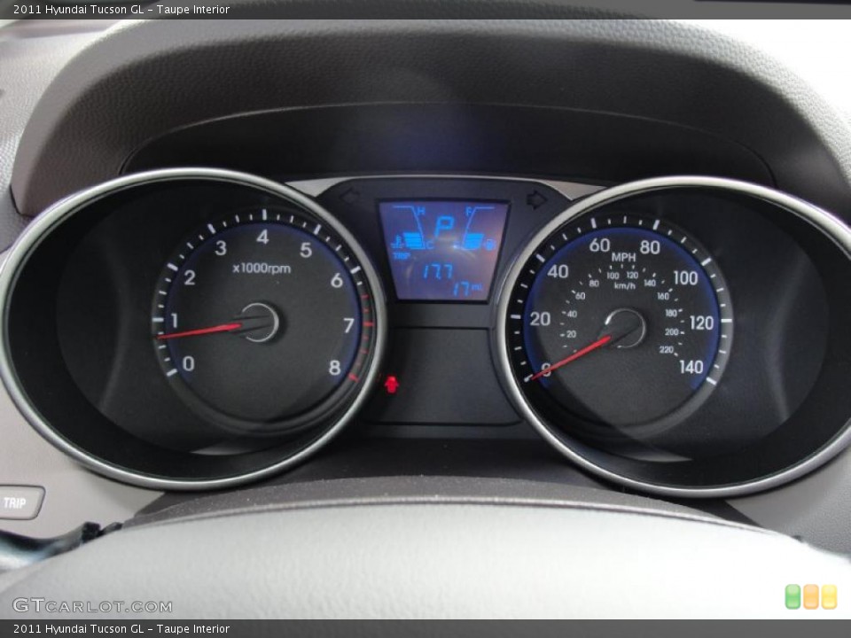 Taupe Interior Gauges for the 2011 Hyundai Tucson GL #45651181