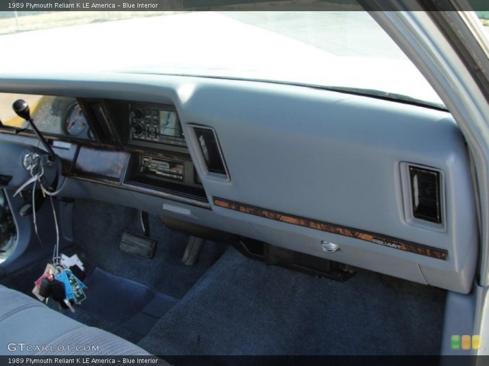Blue Interior Dashboard for the 1989 Plymouth Reliant K LE America #45655165