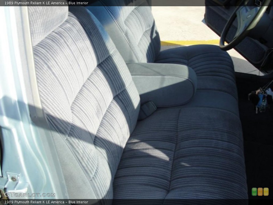 Blue Interior Photo for the 1989 Plymouth Reliant K LE America #45655173
