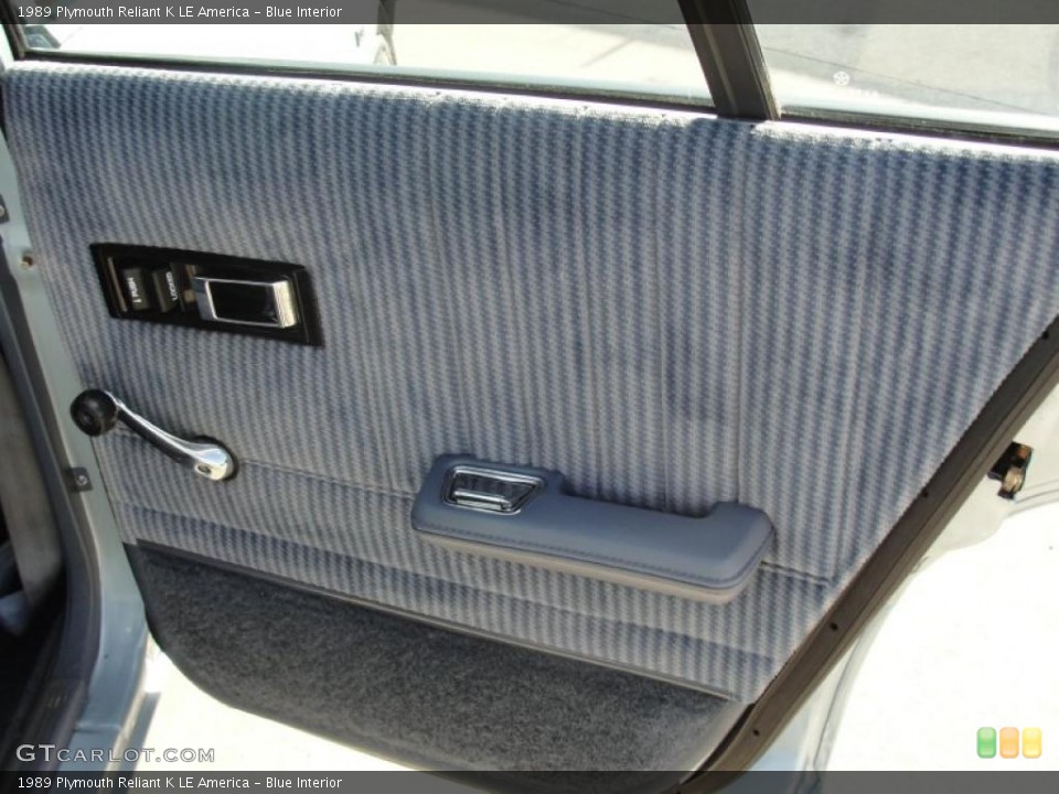 Blue Interior Door Panel for the 1989 Plymouth Reliant K LE America #45655181