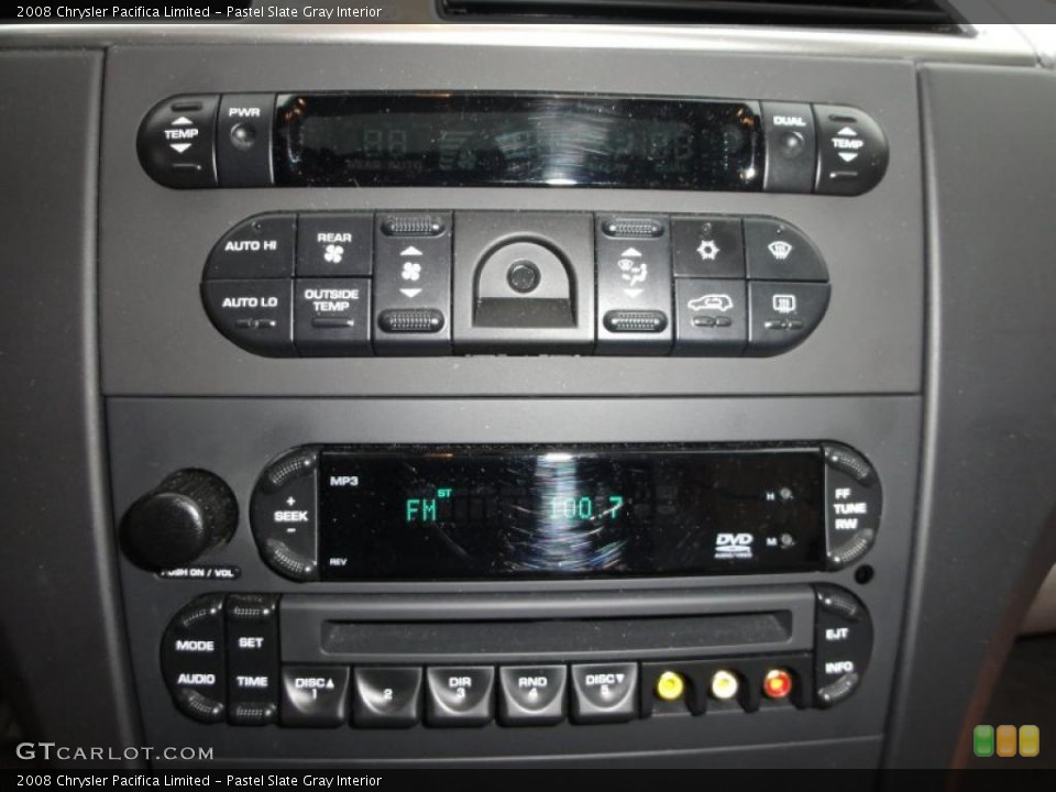 Pastel Slate Gray Interior Controls for the 2008 Chrysler Pacifica Limited #45658561