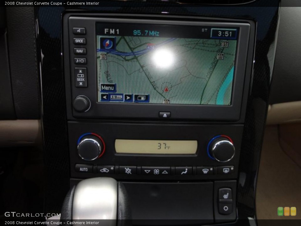 Cashmere Interior Navigation for the 2008 Chevrolet Corvette Coupe #45662869