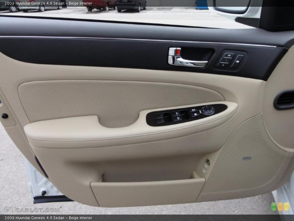 Beige Interior Door Panel for the 2009 Hyundai Genesis 4.6 Sedan #45663169