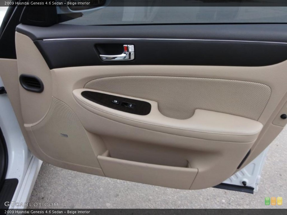 Beige Interior Door Panel for the 2009 Hyundai Genesis 4.6 Sedan #45663237