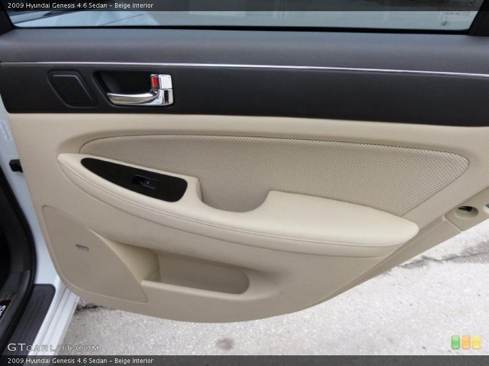 Beige Interior Door Panel for the 2009 Hyundai Genesis 4.6 Sedan #45663249