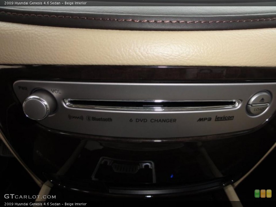 Beige Interior Controls for the 2009 Hyundai Genesis 4.6 Sedan #45664096