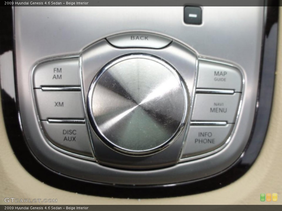 Beige Interior Controls for the 2009 Hyundai Genesis 4.6 Sedan #45664120