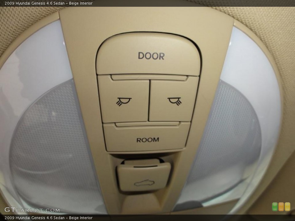 Beige Interior Controls for the 2009 Hyundai Genesis 4.6 Sedan #45664132