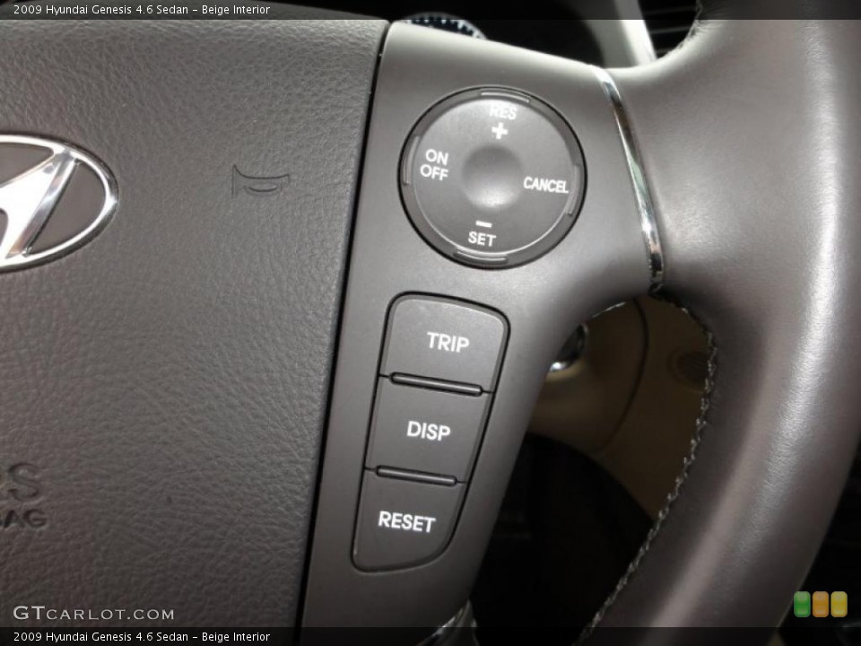 Beige Interior Controls for the 2009 Hyundai Genesis 4.6 Sedan #45664156