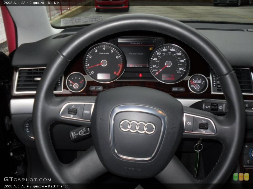 Black Interior Steering Wheel for the 2008 Audi A8 4.2 quattro #45664528