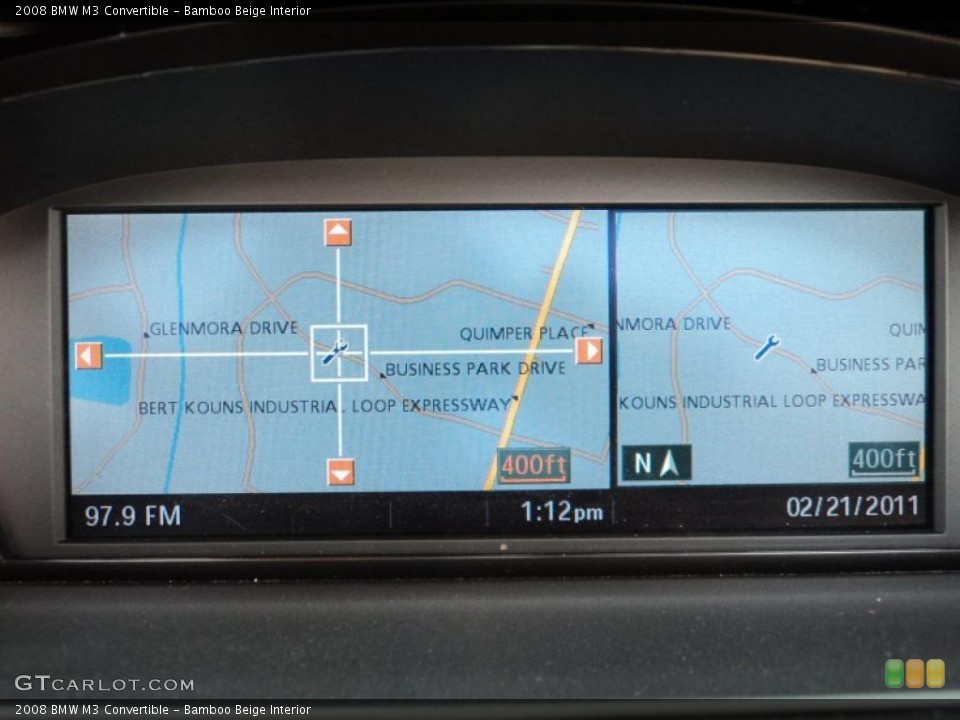 Bamboo Beige Interior Navigation for the 2008 BMW M3 Convertible #45670060