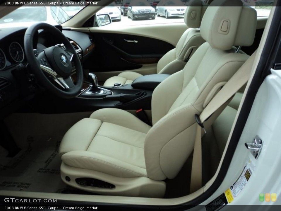 Cream Beige Interior Photo for the 2008 BMW 6 Series 650i Coupe #45670500