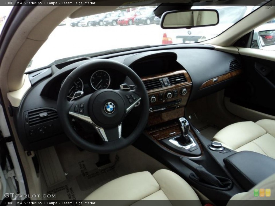 Cream Beige Interior Prime Interior for the 2008 BMW 6 Series 650i Coupe #45670508