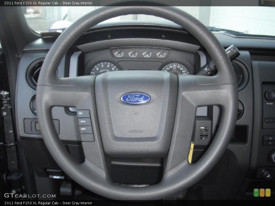 Steel Gray Interior Steering Wheel for the 2011 Ford F150 XL Regular Cab #45672094