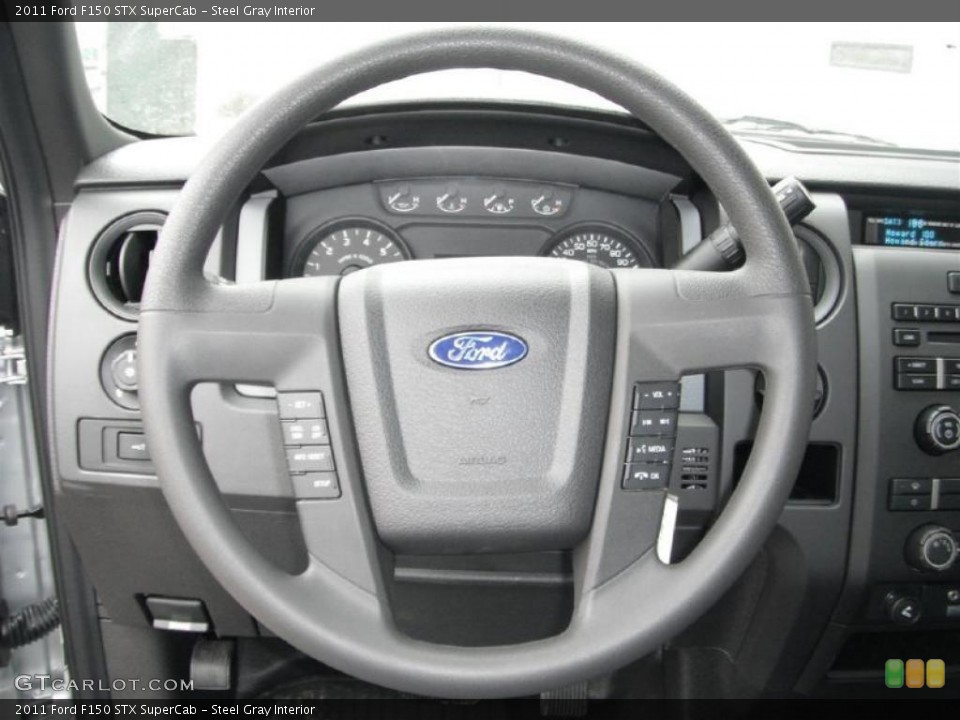 Steel Gray Interior Steering Wheel for the 2011 Ford F150 STX SuperCab #45672366