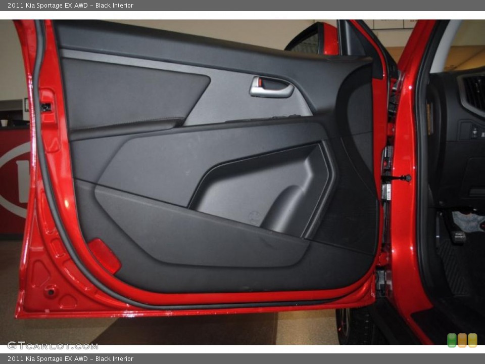 Black Interior Door Panel for the 2011 Kia Sportage EX AWD #45674158