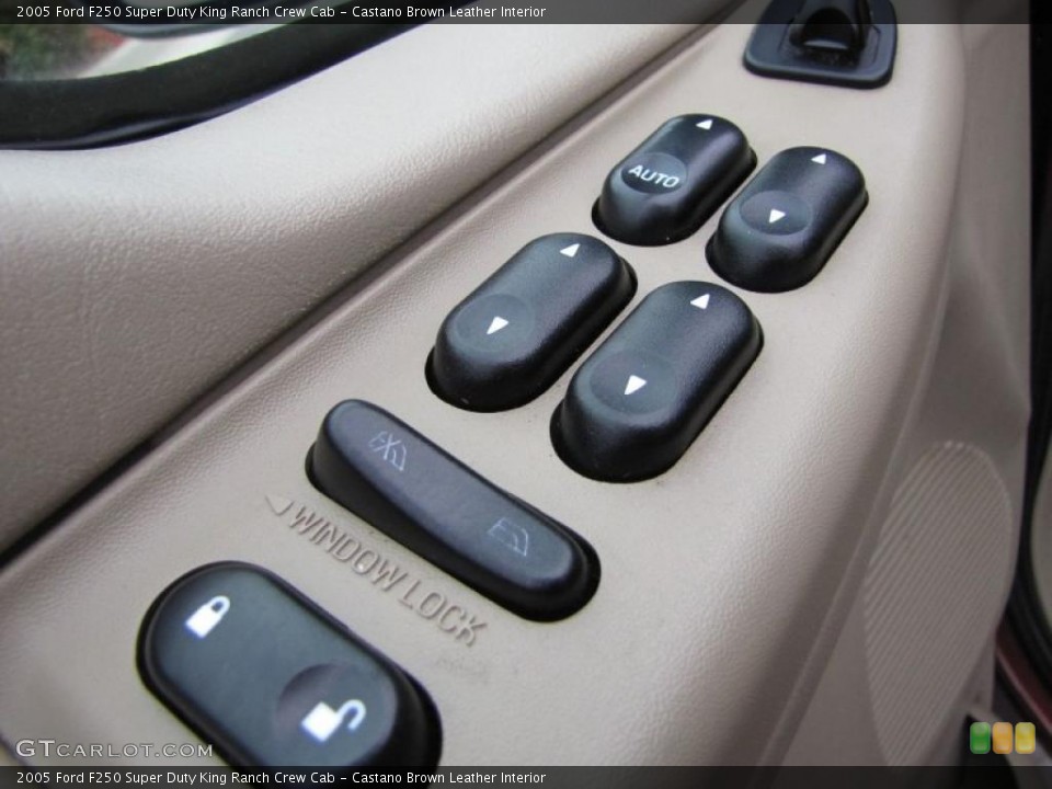 Castano Brown Leather Interior Controls for the 2005 Ford F250 Super Duty King Ranch Crew Cab #45675068