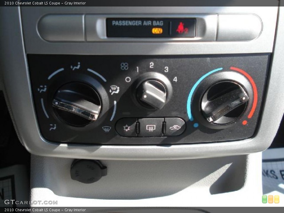 Gray Interior Controls for the 2010 Chevrolet Cobalt LS Coupe #45675536