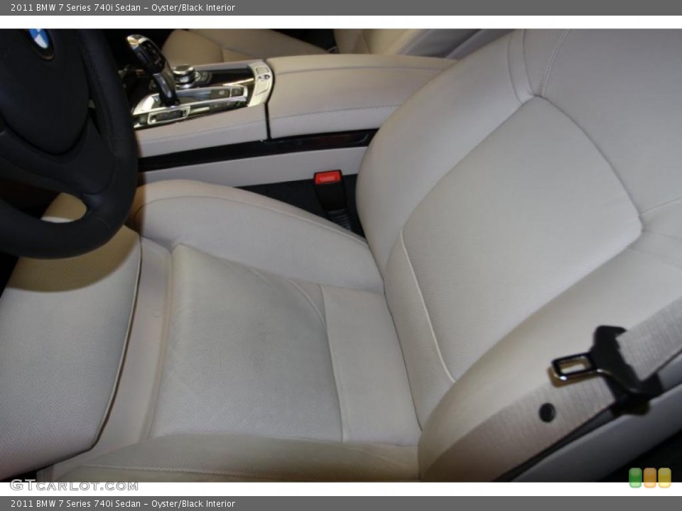 Oyster/Black Interior Photo for the 2011 BMW 7 Series 740i Sedan #45678834