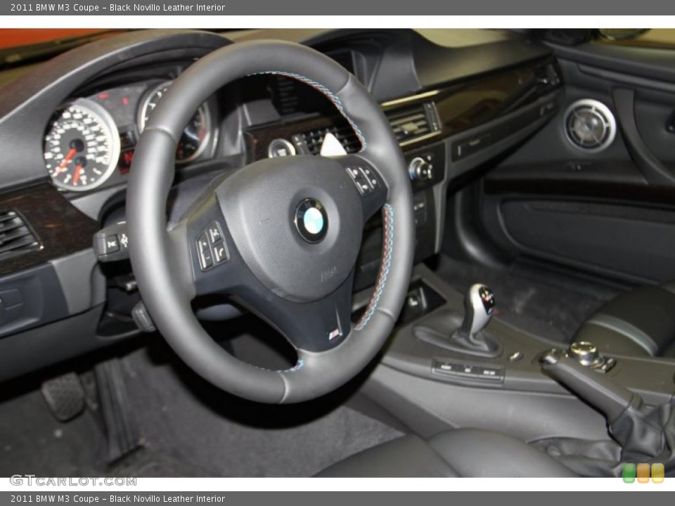 Black Novillo Leather Interior Steering Wheel for the 2011 BMW M3 Coupe #45678958