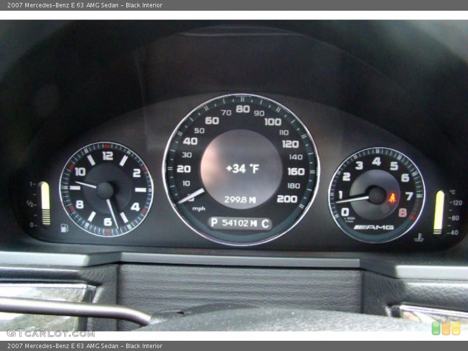 Black Interior Gauges for the 2007 Mercedes-Benz E 63 AMG Sedan #45685131