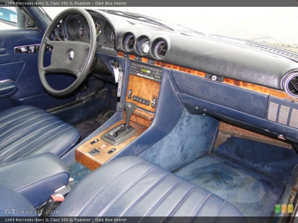 Dark Blue Interior Dashboard for the 1984 Mercedes-Benz SL Class 380 SL Roadster #45685275