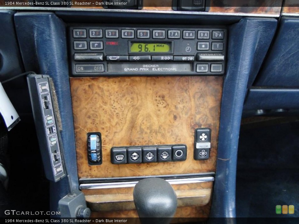 Dark Blue Interior Controls for the 1984 Mercedes-Benz SL Class 380 SL Roadster #45685288