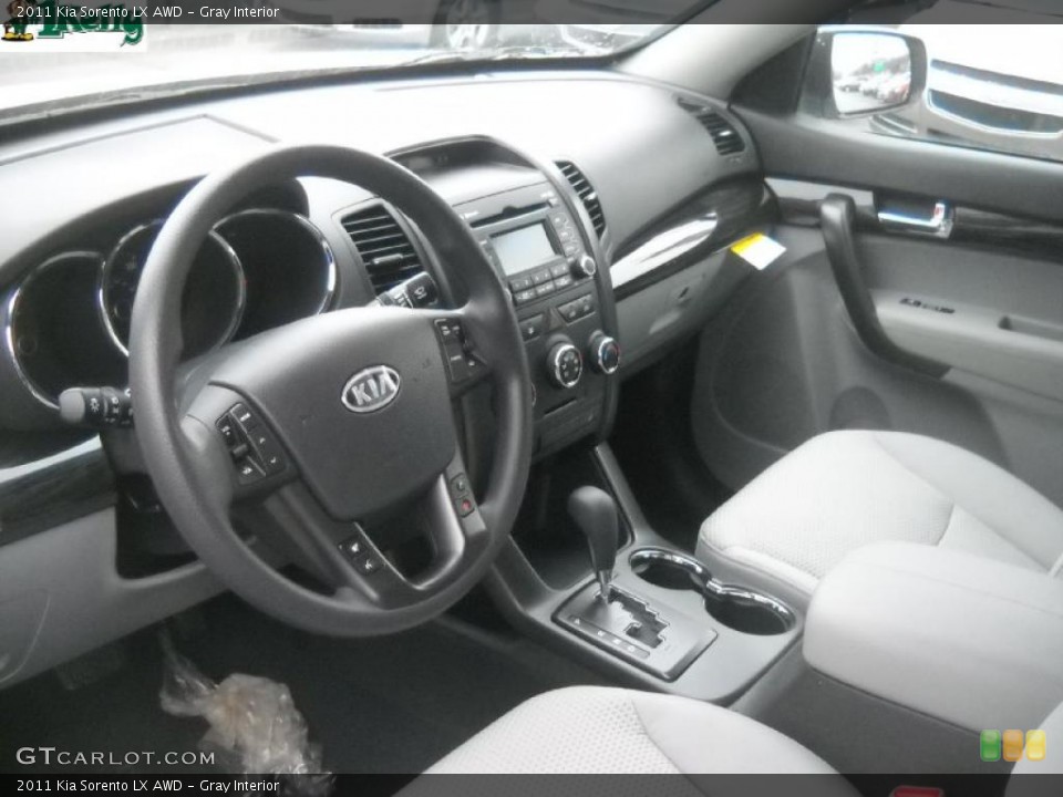 Gray Interior Dashboard for the 2011 Kia Sorento LX AWD #45686422