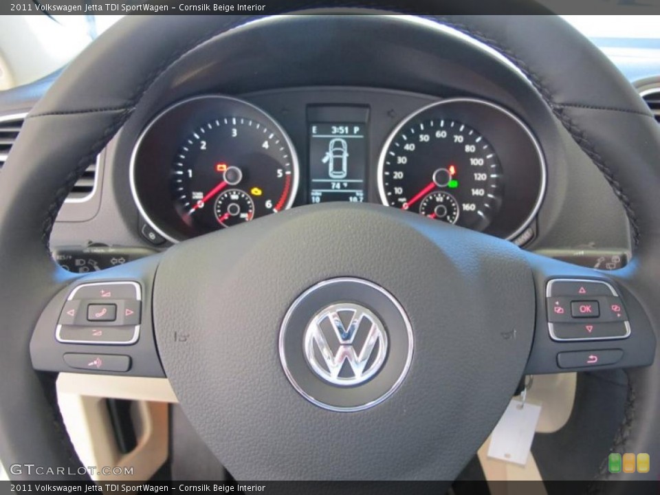 Cornsilk Beige Interior Gauges for the 2011 Volkswagen Jetta TDI SportWagen #45692232