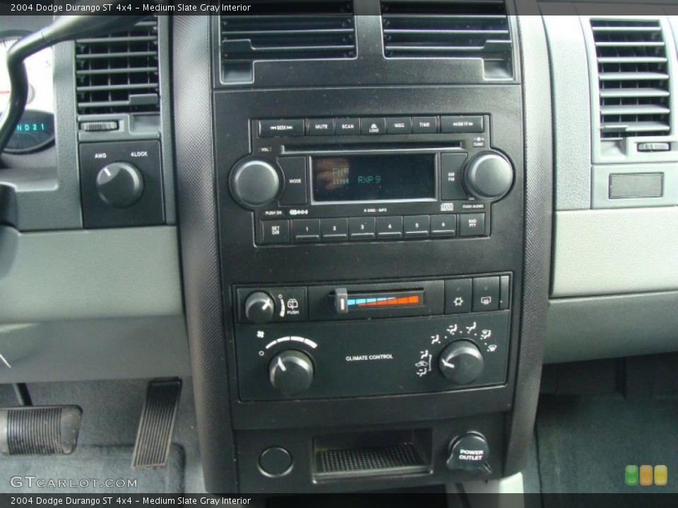 Medium Slate Gray Interior Controls for the 2004 Dodge Durango ST 4x4 #45692860