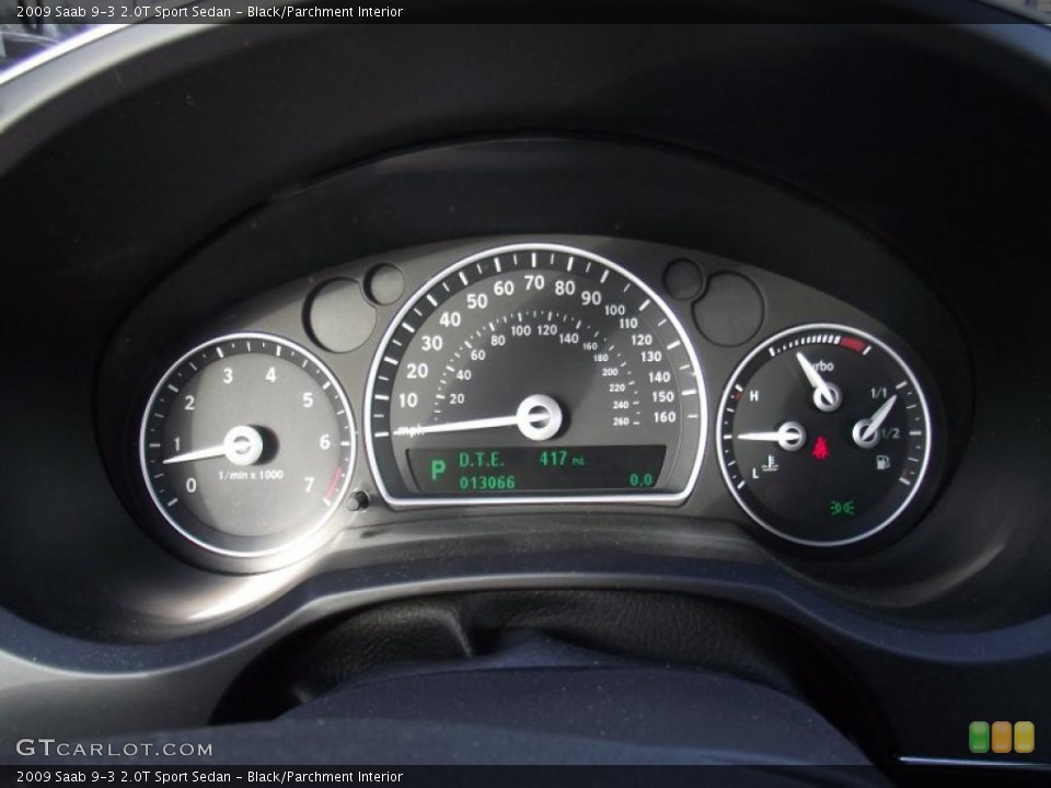 Black/Parchment Interior Gauges for the 2009 Saab 9-3 2.0T Sport Sedan #45693172