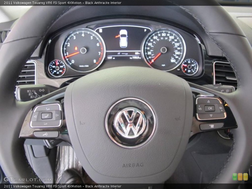 Black Anthracite Interior Steering Wheel for the 2011 Volkswagen Touareg VR6 FSI Sport 4XMotion #45693456