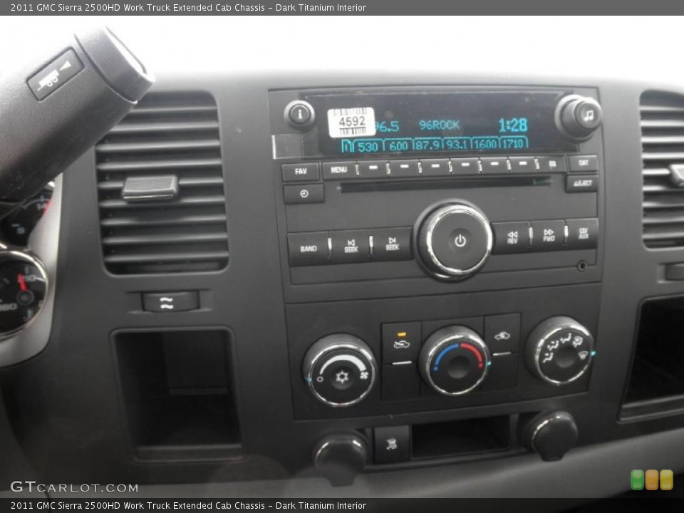 Dark Titanium Interior Controls for the 2011 GMC Sierra 2500HD Work Truck Extended Cab Chassis #45693712