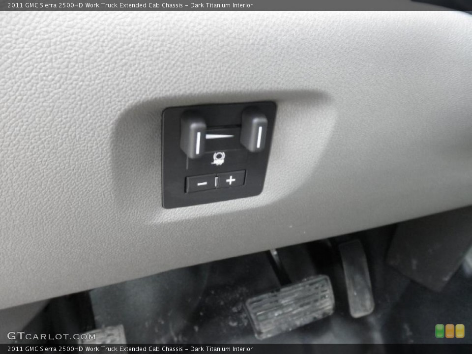 Dark Titanium Interior Controls for the 2011 GMC Sierra 2500HD Work Truck Extended Cab Chassis #45693740
