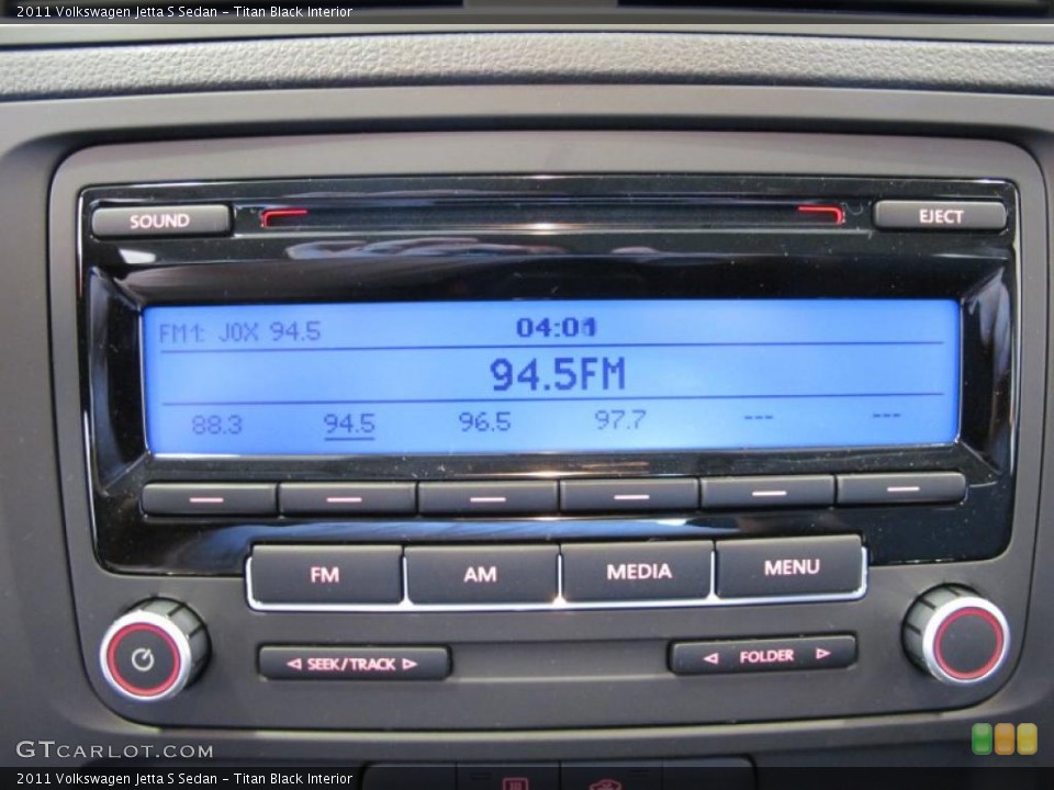 Titan Black Interior Controls for the 2011 Volkswagen Jetta S Sedan #45695372
