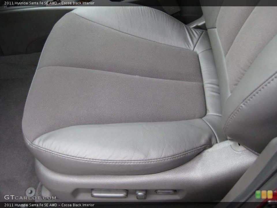Cocoa Black Interior Photo for the 2011 Hyundai Santa Fe SE AWD #45695820
