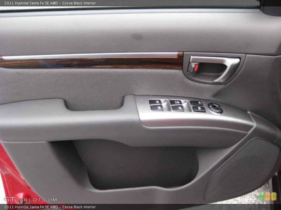 Cocoa Black Interior Door Panel for the 2011 Hyundai Santa Fe SE AWD #45695828