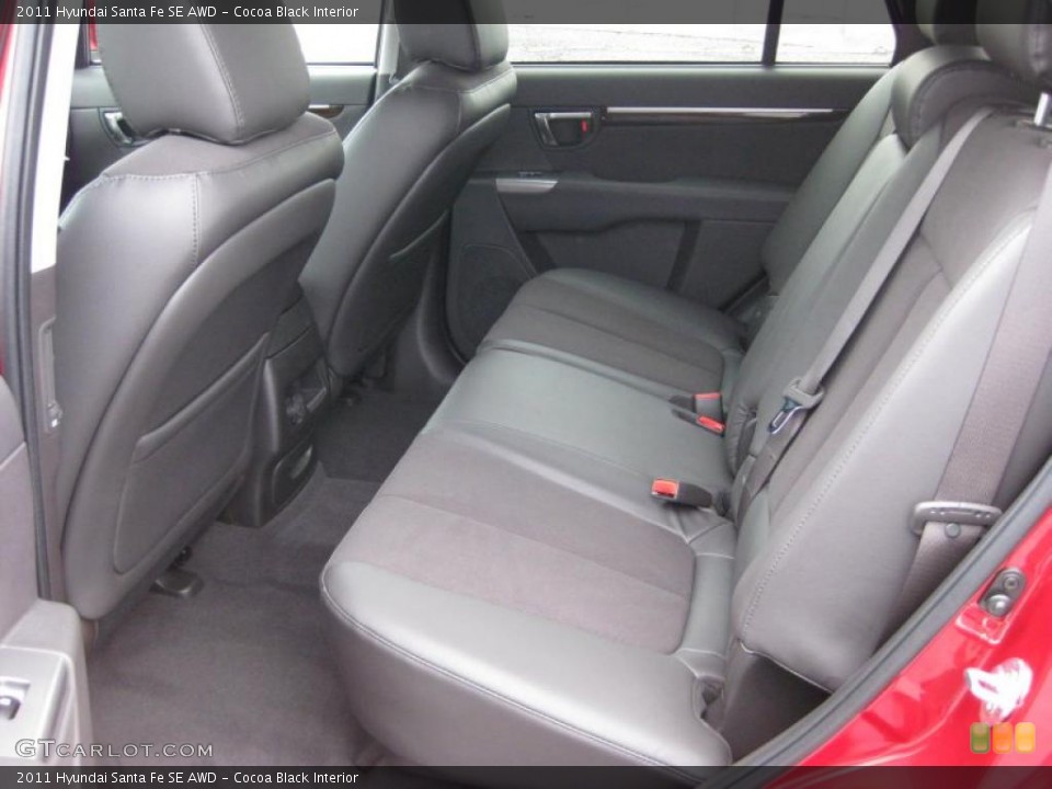 Cocoa Black Interior Photo for the 2011 Hyundai Santa Fe SE AWD #45695836