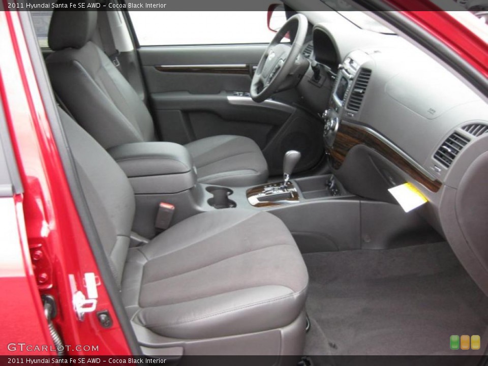 Cocoa Black Interior Photo for the 2011 Hyundai Santa Fe SE AWD #45695856