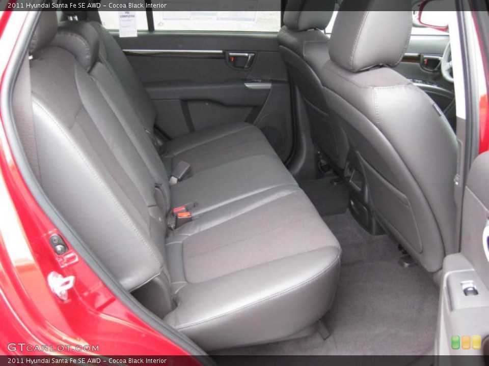 Cocoa Black Interior Photo for the 2011 Hyundai Santa Fe SE AWD #45695880