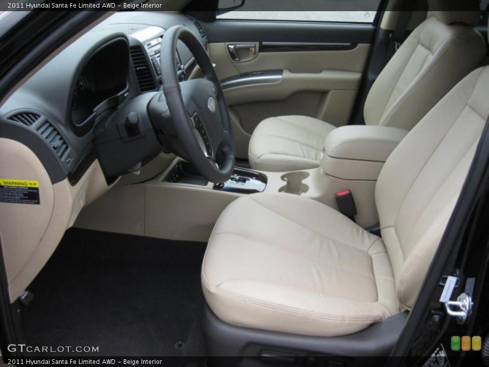 Beige Interior Photo for the 2011 Hyundai Santa Fe Limited AWD #45696080