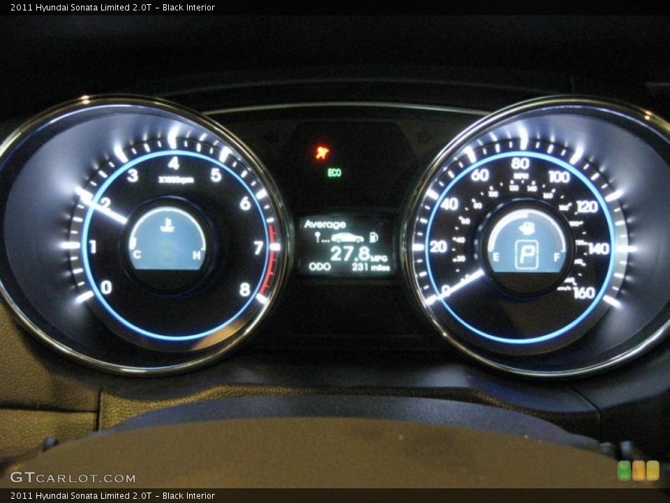 Black Interior Gauges for the 2011 Hyundai Sonata Limited 2.0T #45696853