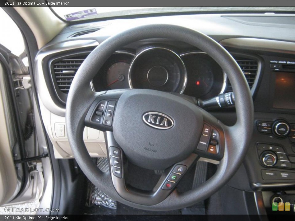 Beige Interior Steering Wheel for the 2011 Kia Optima LX #45697101