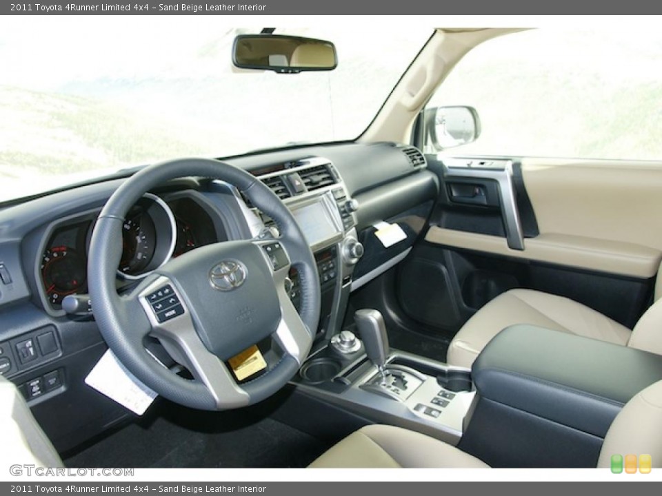 Sand Beige Leather Interior Photo for the 2011 Toyota 4Runner Limited 4x4 #45698857