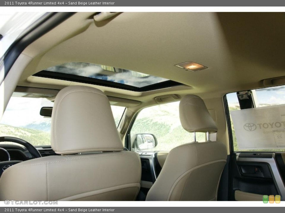 Sand Beige Leather Interior Sunroof for the 2011 Toyota 4Runner Limited 4x4 #45698885